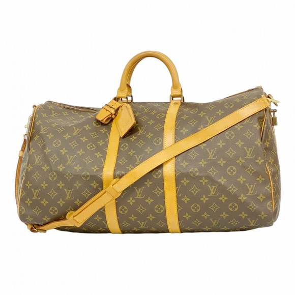 LOUIS VUITTON Brown Monogram Keepall Bandouliere 55 Boston Bag - Picture 1 of 12